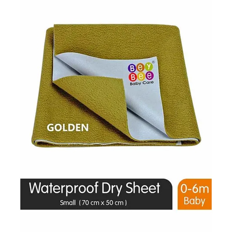 BeyBee Waterproof Small Bed Protector Sheet - Gold