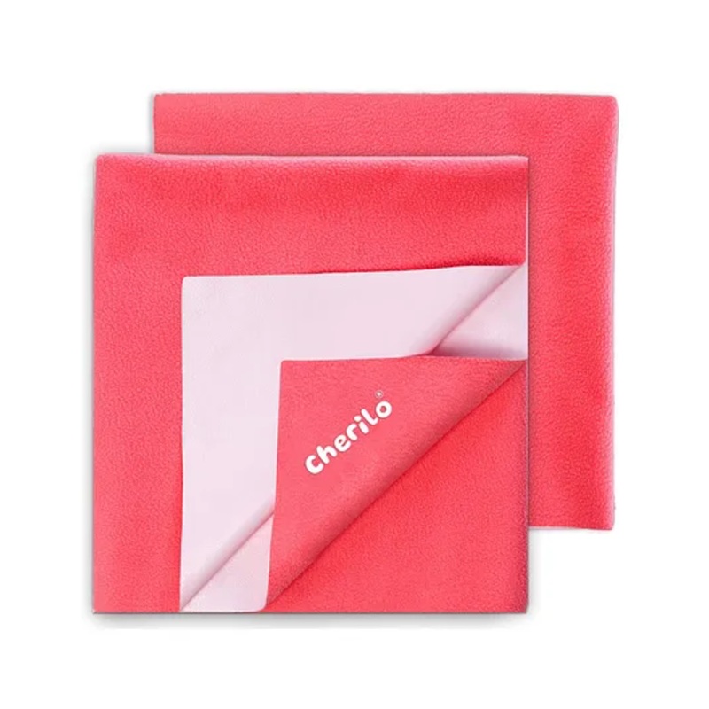 Cherilo Quick Dry Baby Bed Protector Small Pack of 2 - Rose Pink