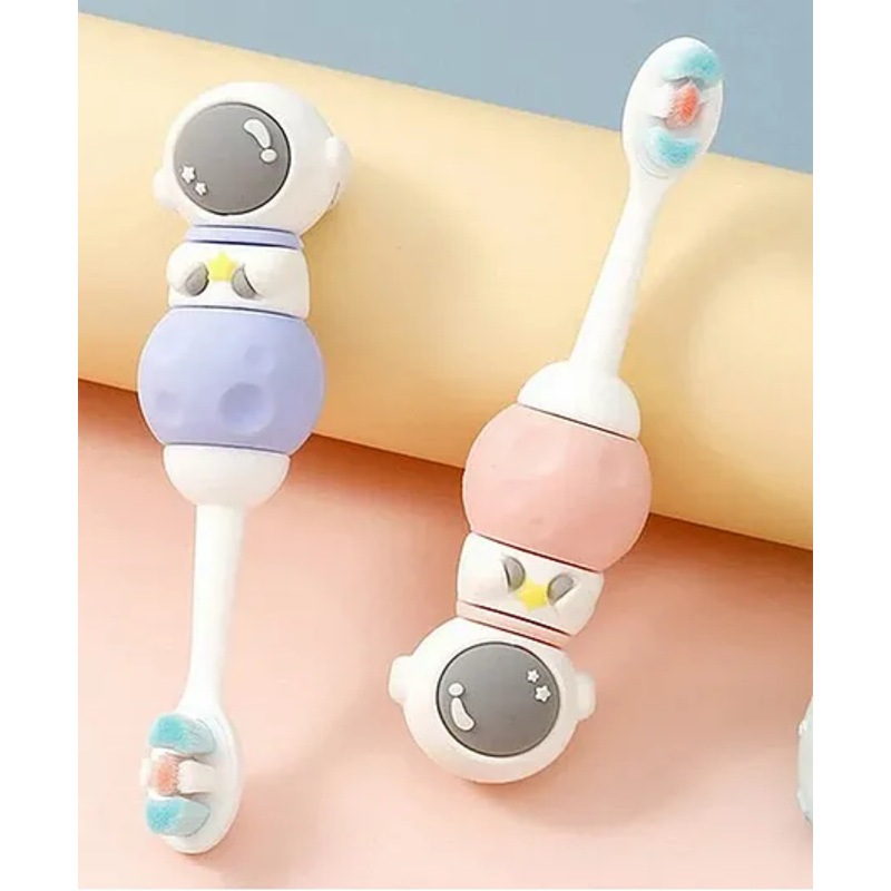 Comercio Astronaut Design Cute & Soft Tooth Brush - Pink & Blue