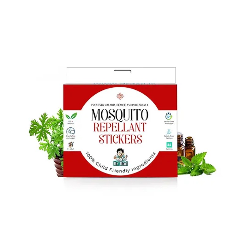 Dr Dad Waterproof Natural Mosquito Repellent PatchesPack of 1 (24 Patches)