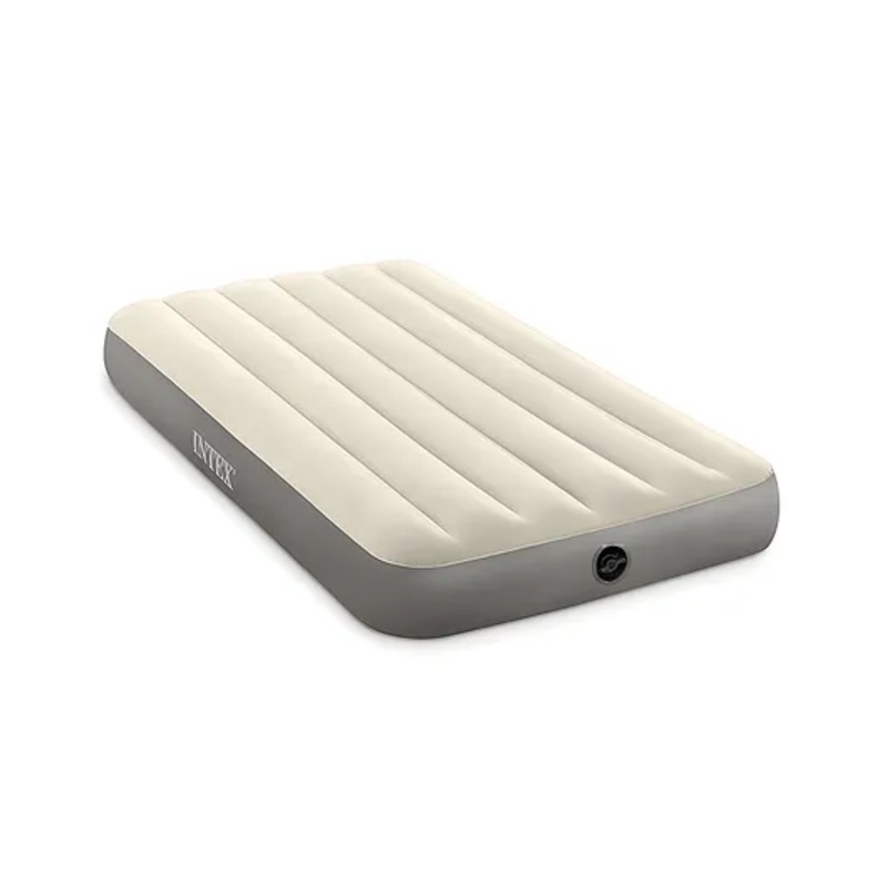 Intex 64101 Dura Beam Single High Twin Inflatable Airbed For Indoor And Outdoor Use Intex Air Mattress Intex Air Bed  Multicolor