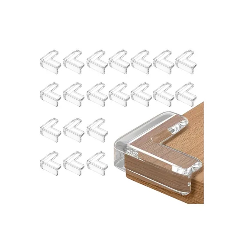 Kids Station Baby Proofing Corner Guards for Furniture  L-Shape Transparent (Pack of 20)