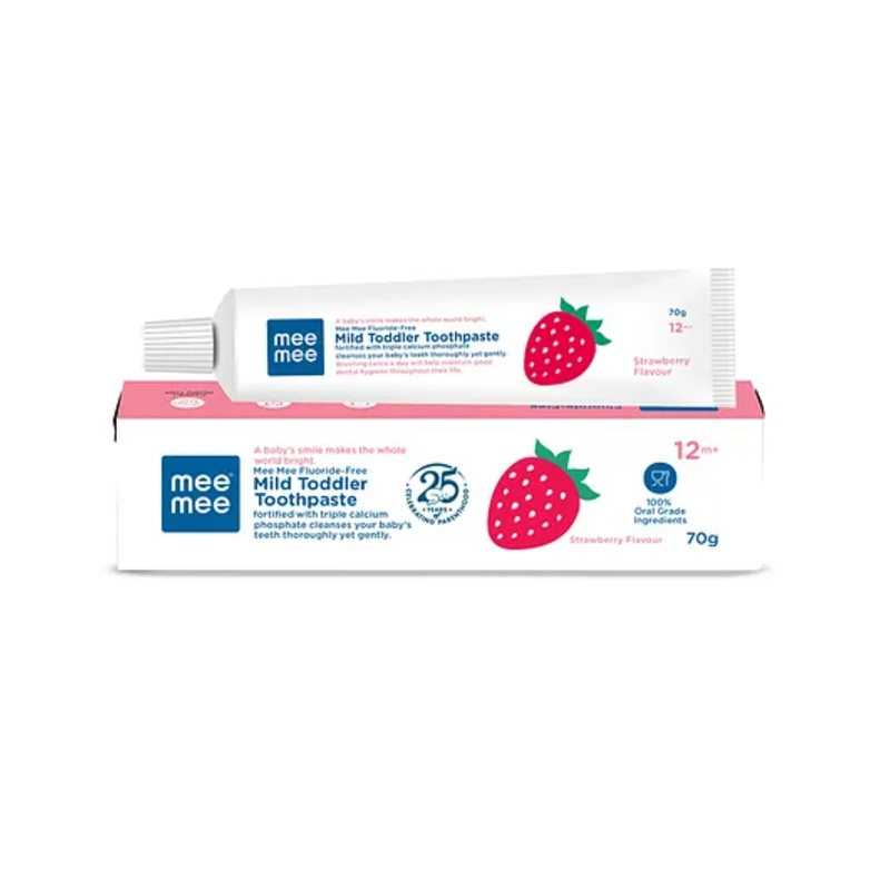 Mee Mee Fluoride-Free Strawberry Flavor Toothpaste - 70 Gram
