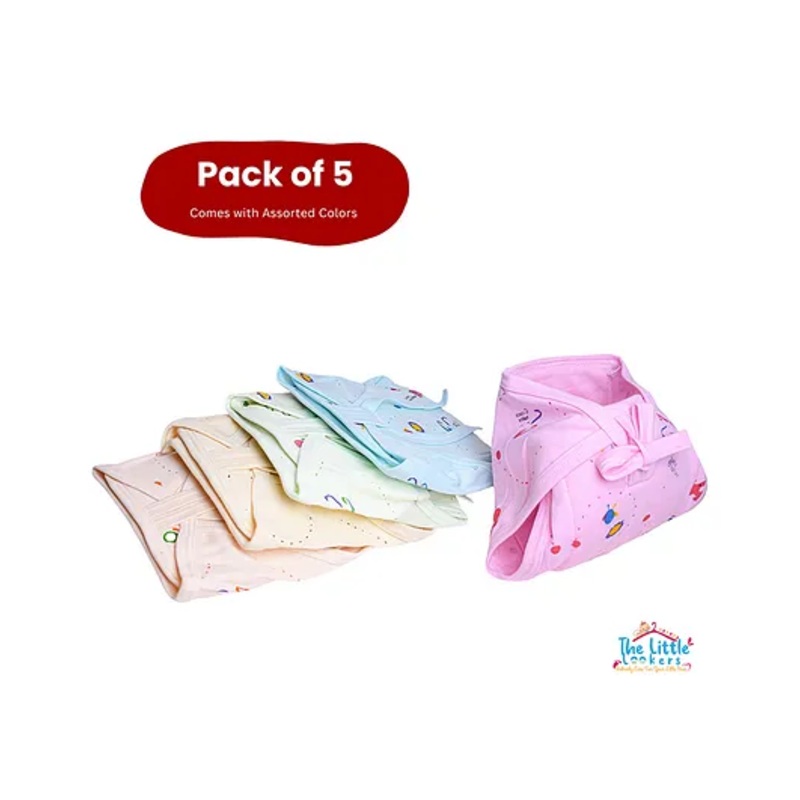 The Little Lookers Reusable Cloth Diaper Pack Of 5 - Multicolor