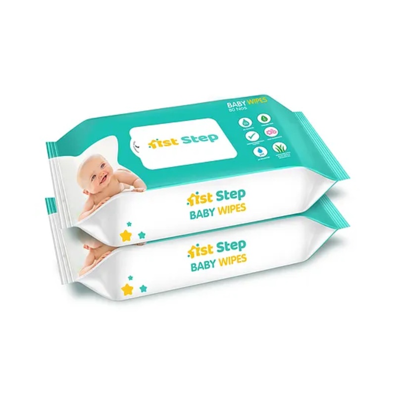 1st Step Baby Wet Wipes Enriched and Aloe Vera and Jojoba Oil Pack of 2- 160 Wipes