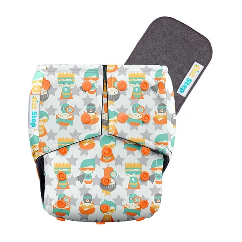 1st Step Bamboo Charcoal Reusable, Adjustable Diaper With Bamboo Charcoal Liner