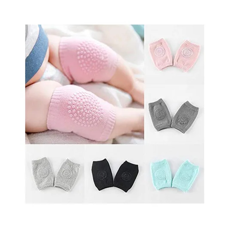 ADKD Elastic Soft Breathable Cotton Anti-Slip Knee And Elbow Safety Protector Pads Pack of 5 - Multicolour