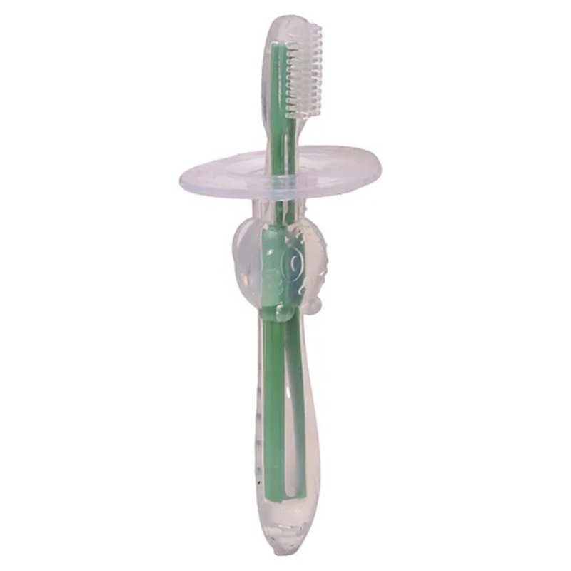 Adore Baby Training Toothbrush With Anti Choking Shield - Green