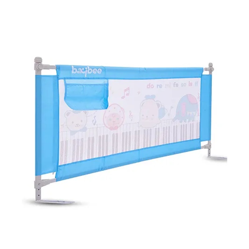 Baybee Portable & Height Adjustable Safeguard Barrier Bed Rail Length 180 cm - Blue