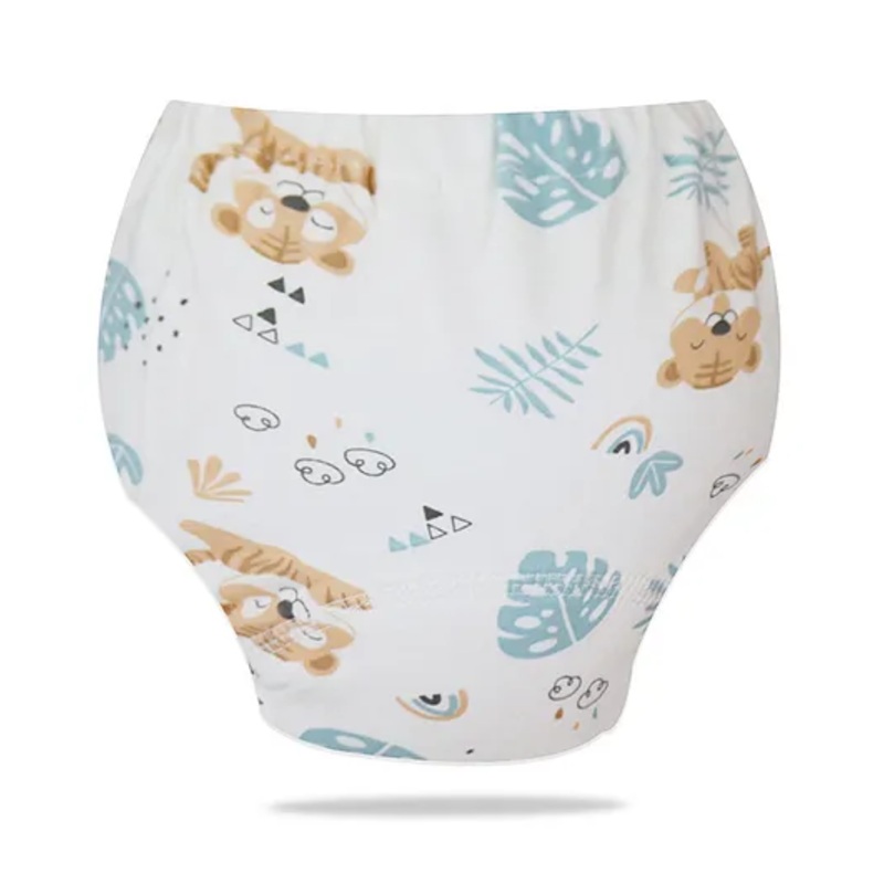 Bembika Babies Cotton Potty Training Pants Cute Tiger Printed Medium - White