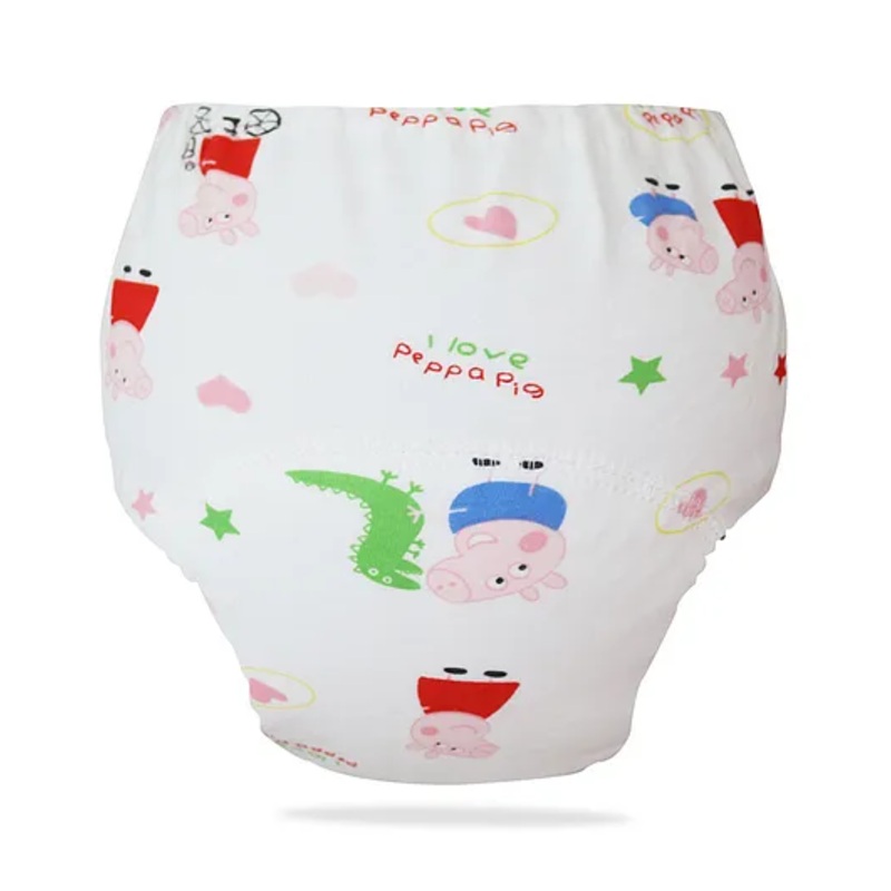 Bembika Babies Cotton Potty Training Pants Peppa Pig  Printed Large   - White