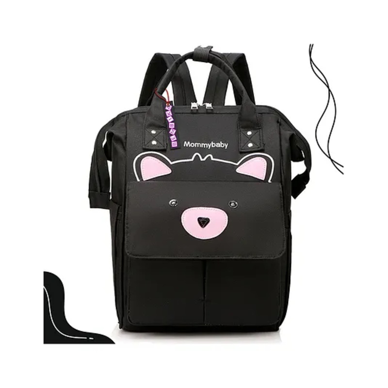 Bembika Multipurpose Backpack Style Diaper Bag - Bear Black