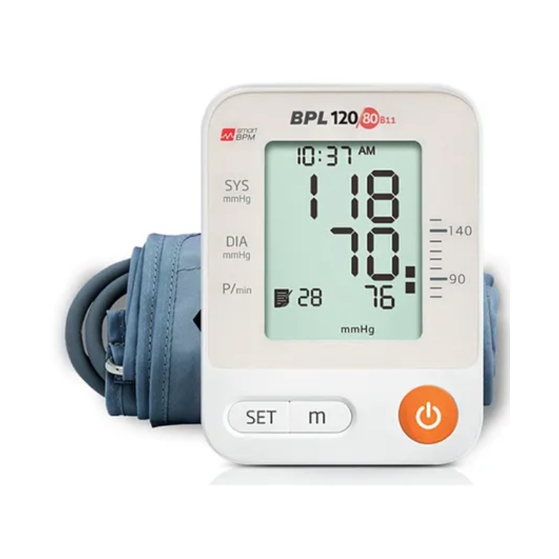BPL Medical Technologies B11 Digital Blood Pressure Monitor with USB, LCD Display|BP Apparatus for Home|Hypertension & Managing Heart Health Device - White