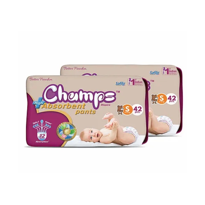 Champs High Absorbent Diaper Pants Small Size Pack of 2 - 84 Pieces