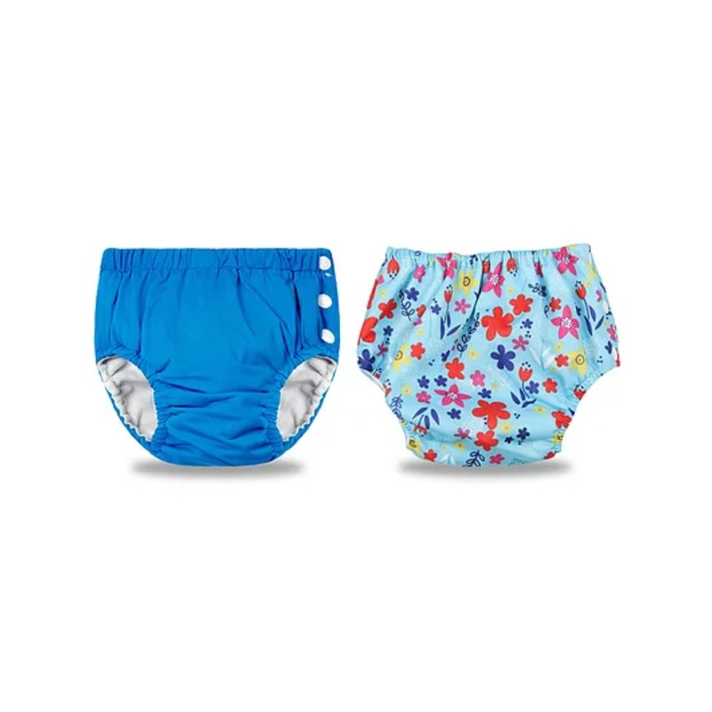 Chinmay Kids Swimming Pants Reusable Swimwear Diaper Pool Pants Pack of 2 - Blue