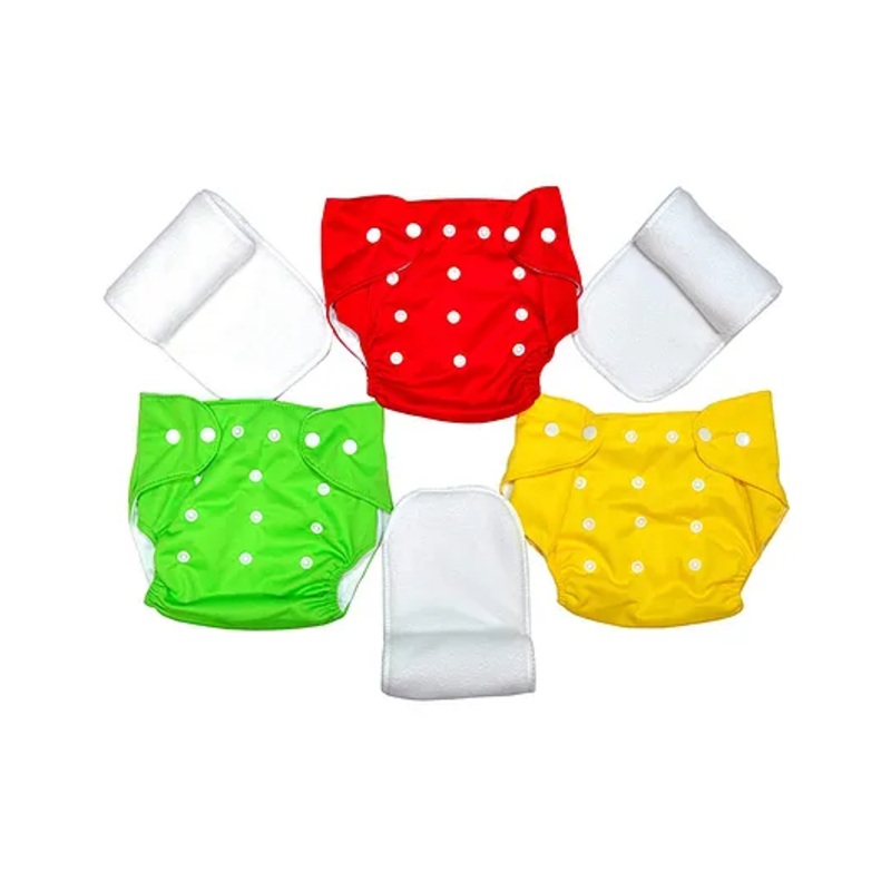 Domenico Cloth Diaper With Insert Pads Pack of 3 - Multicolour