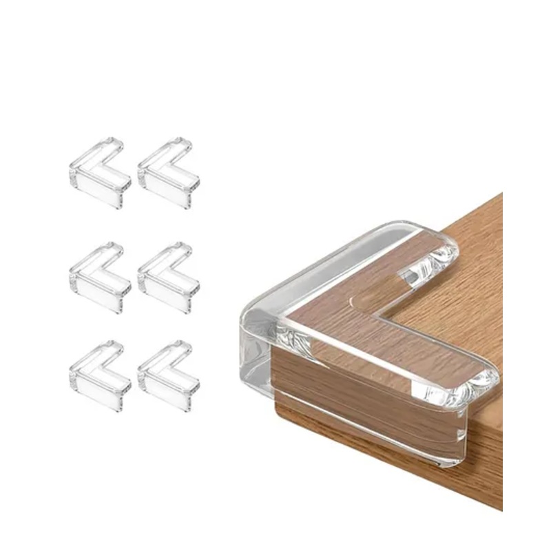 Kids Station Baby Proofing Corner Guards for Furniture  L-Shape Transparent (Pack of 6)