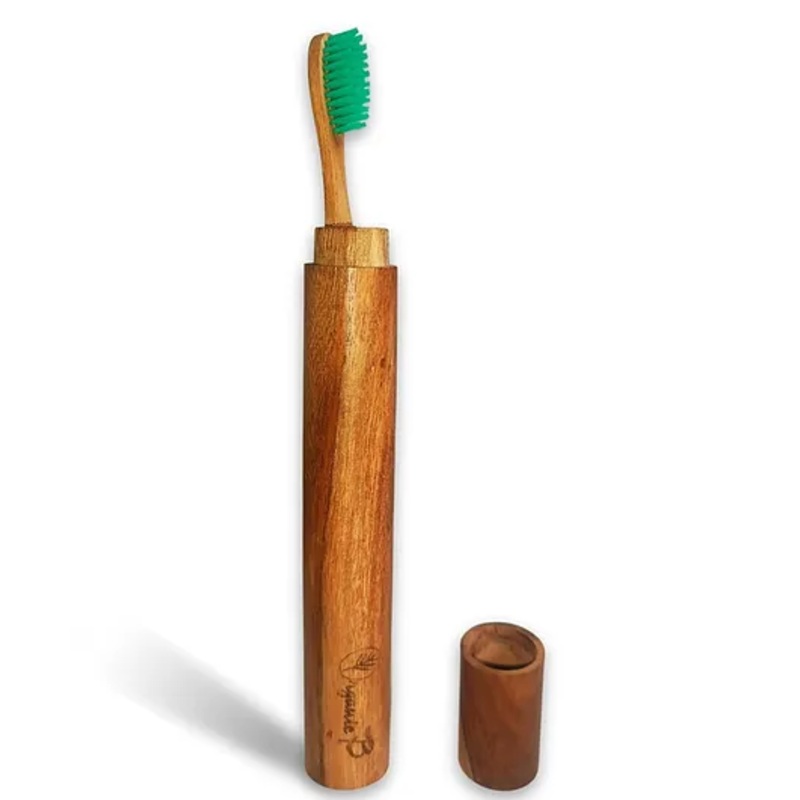 Organic B Neem Toothbrush With Eco Friendly Travel Case - Beige