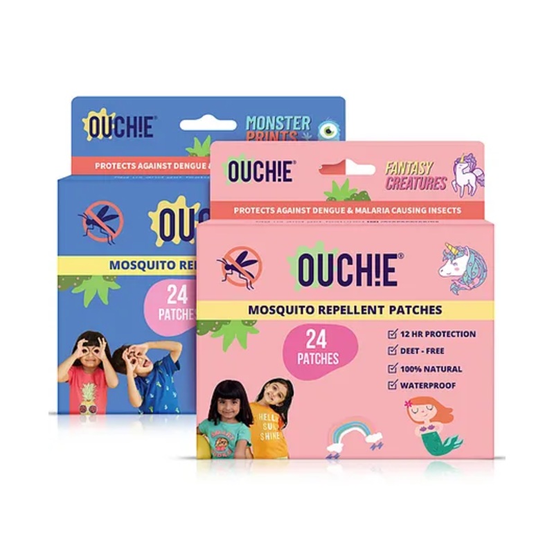 Ouchie Mosquito Repellent Patches - Fanstasy Creatures & Monster Prints (2 Pack, 48 Patches)