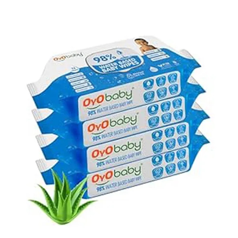 Oyo Baby Wipes Offers Combo Wet Wipes With Lid Water Wipes for Newborn Babies Pack of 4 - 288 wipes