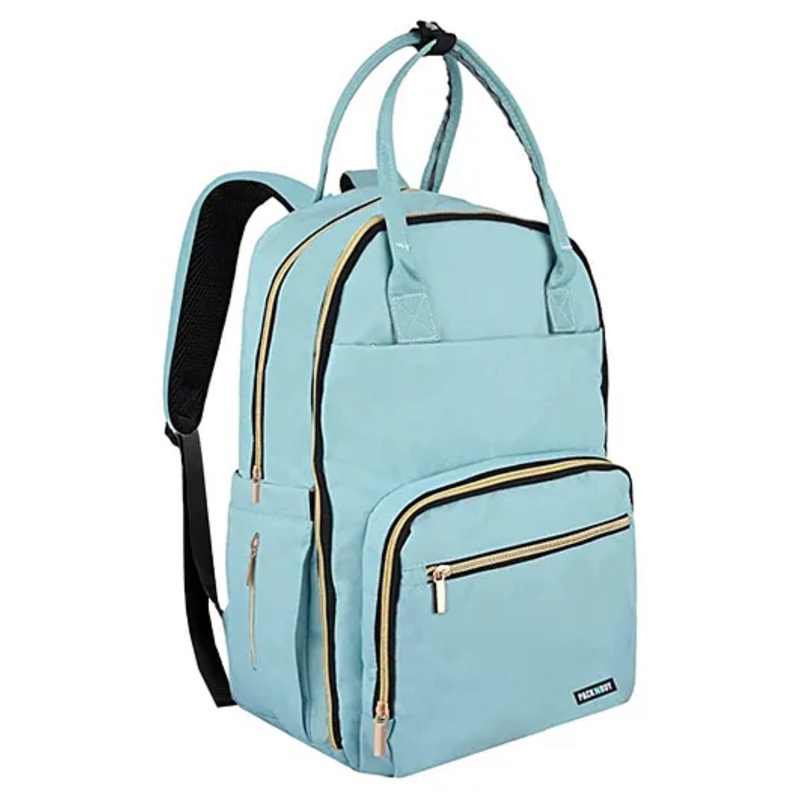 PACKNBUY Diaper Bag Backpack Multiuse Stylish Baby Bag with Two Front Pockets - Sky Blue