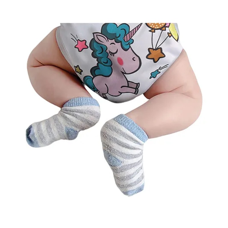 POLKA TOTS Reusable & Washable Cloth Diaper for 2 Months - 3 Years Freesize Adjustable Snap Buttons with 5 Layers Bamboo Charcoal Insert - Unicorn