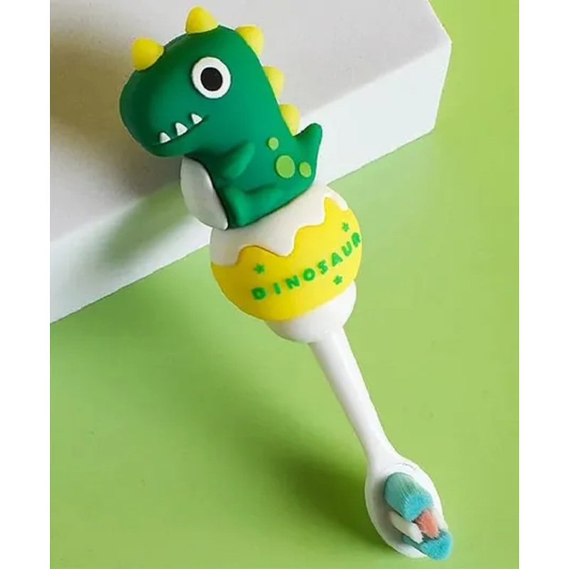 SKB Cute Dino Design Cute and Soft Tooth Brush - Yellow & Green