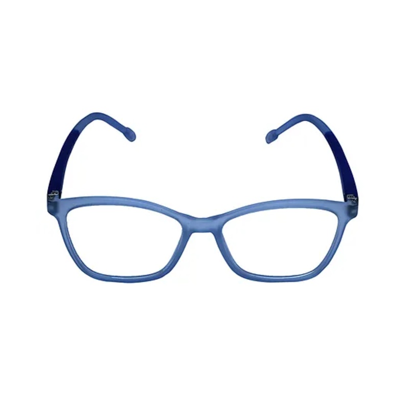 Spiky Blue Block Zero Power TR90 Anti Glare Glasses - Grey