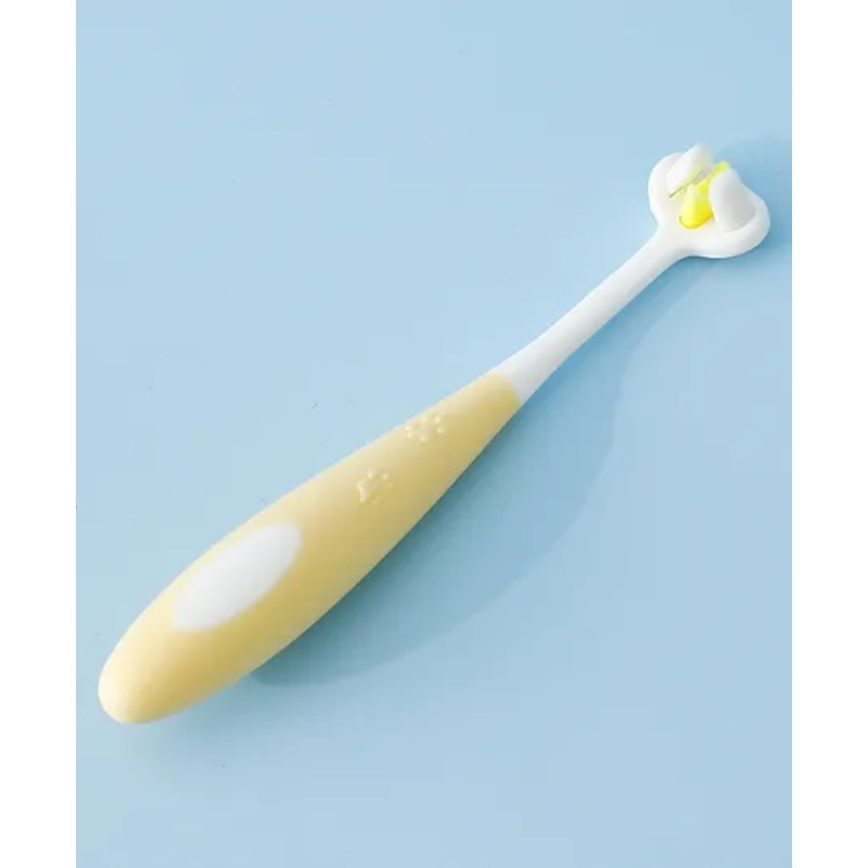 Tooth Brush with Ultra Soft Bristles with Paw Design - Yellow