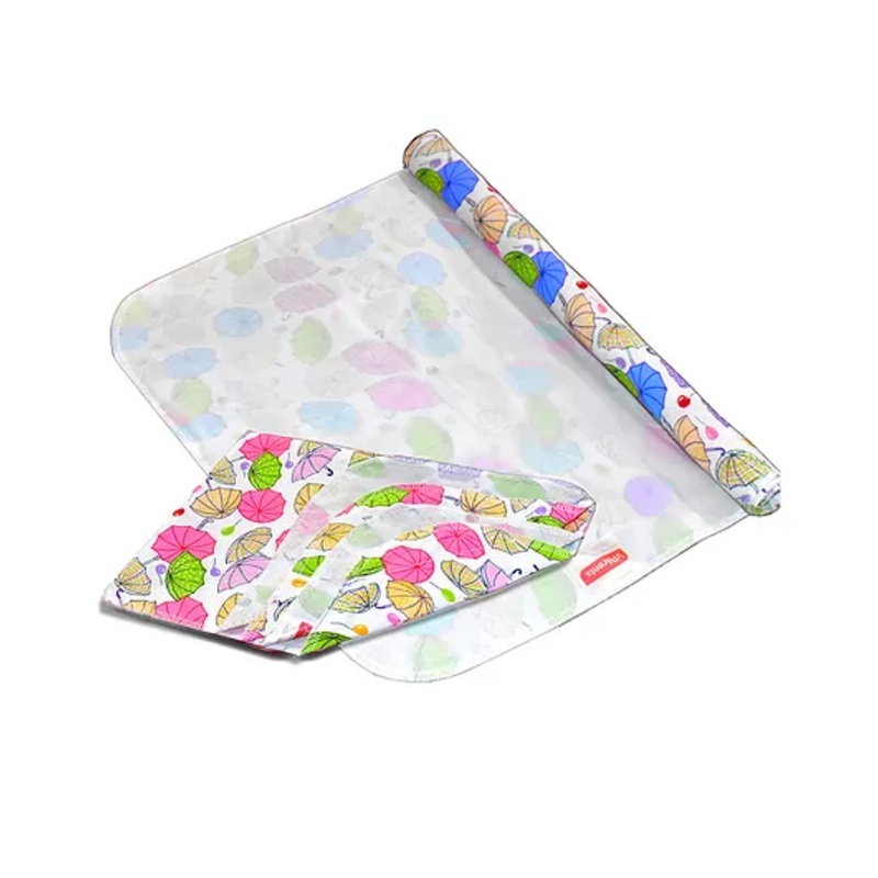 VParents Chunky Nappy Changing Mat Sleeping mats Water Proof Bed Protector sheet for New Born Baby  (0-3 Months) pack of 2 Pink and blue