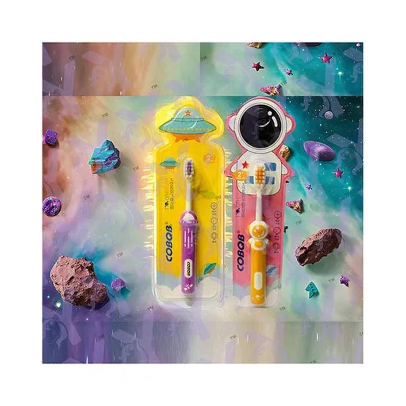 Yunicorn Max Kids  Soft Bristles Astronaut & Spaceship Toothbrush Combo - Pack 2 -Colour may vary