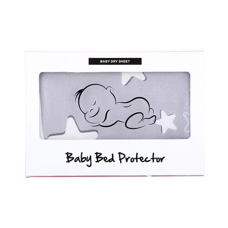 Zikku Cute Printed Dry Sheets Small Size Star Print - Grey