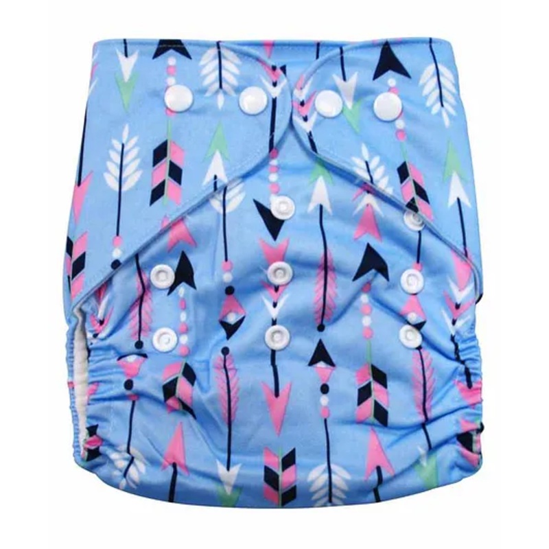 Abracadabra Reusable Diaper with Removable Liner Arrow Print - Blue