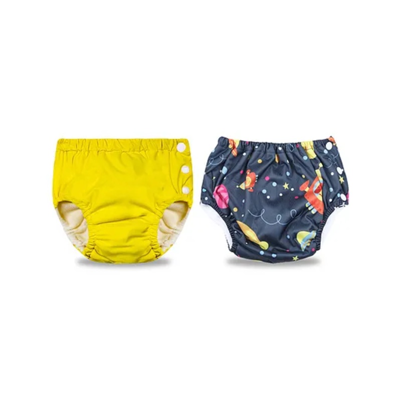 Chinmay Kids Reusable Swimwear Diaper - Yellow and Dark Blue