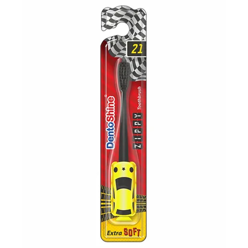 DentoShine Zippy Extra Soft Toothbrush - Yellow