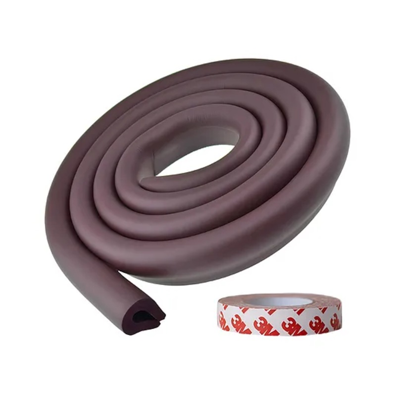 KidDough Baby Proofing U-Shape Furniture Edge Protector Safety Strip - 2 Meters - Brown