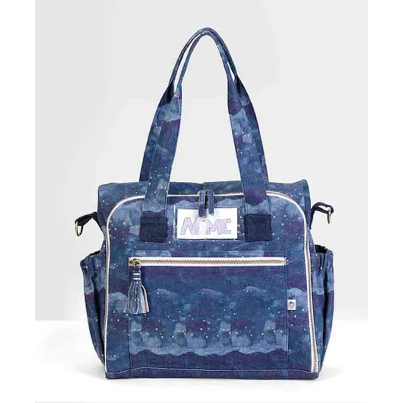 Mi Dulce An'ya Organic night sky printed diaper bag-blue