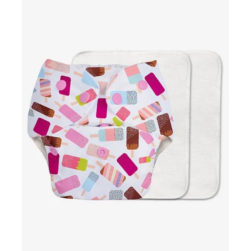 Super Bottoms Basic Reusable Cloth Diaper Ice Cream Print- Multicolor