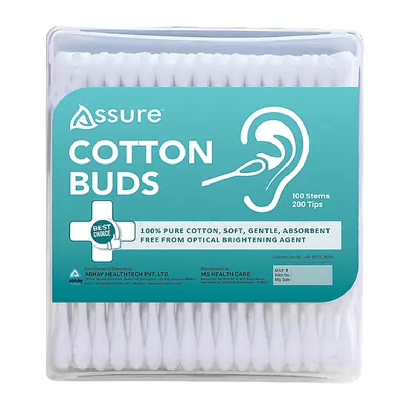 Assure Cotton Buds 100 Sticks Pack of 1