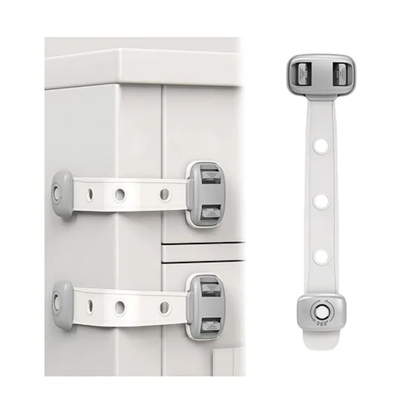 Bembika Child Safety Lock For Fridge, Drawers, Cupboard, Cabinet, Window Grey - 1 Pcs