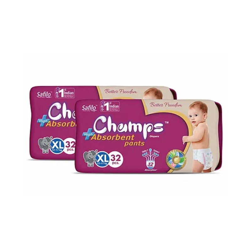 Champs High Absorbent Pant Style Diaper X-Large  - 64  Pieces