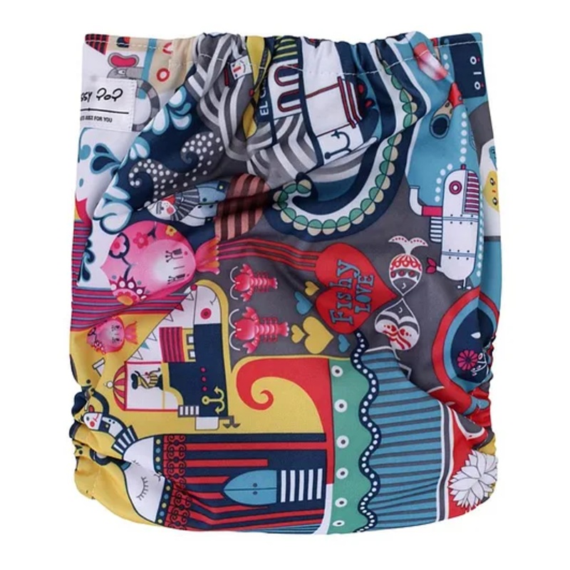 Kassy Pop Reusable Pocket Cloth Diaper With One Microfiber Insert Pad - Multicolor
