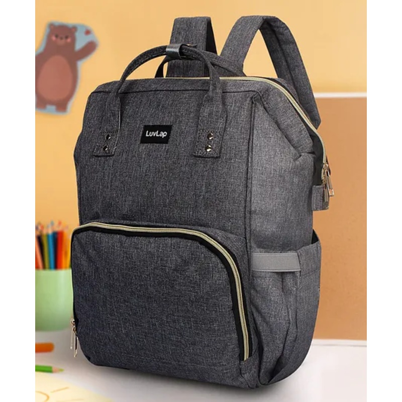 LuvLap Lily Travel Multifunctional Waterproof Diaper Bag-Backpack Cum Tote bag (Grey)