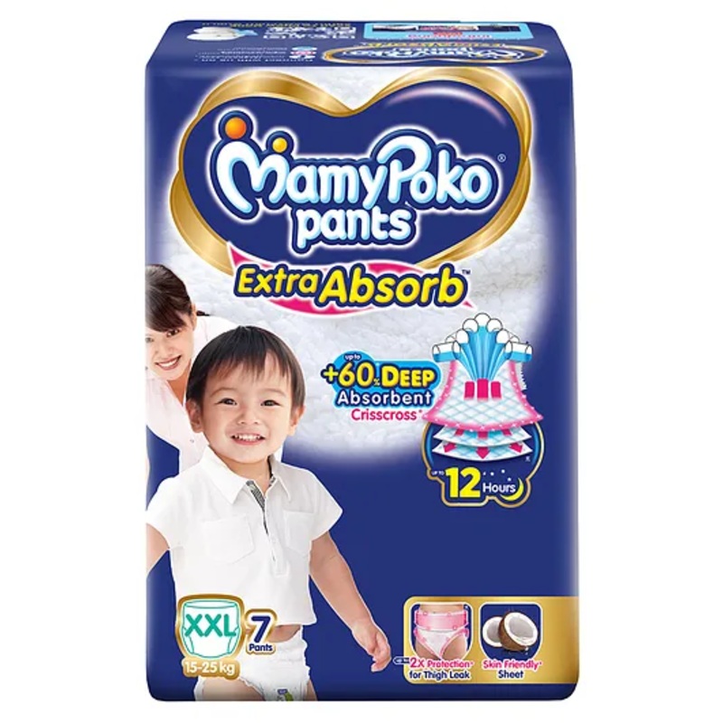 MamyPoko Extra Absorb Pant Style Diapers XXLarge - 7 Pieces