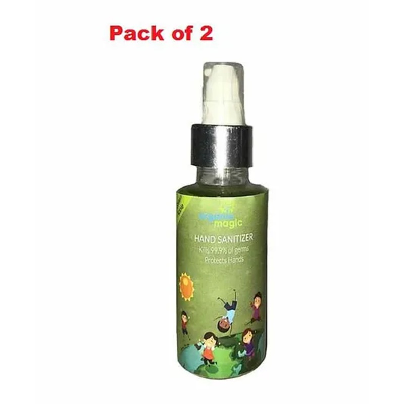 Organic Magic Pocket Hand Sanitizer Green Apple Pack of 2 - 100 ml Each