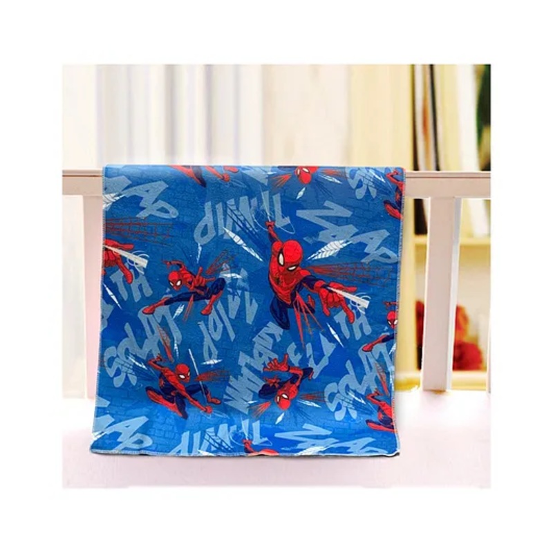 Sassoon Waterproof Small Dry Sheet Spiderman Print - Blue & Red
