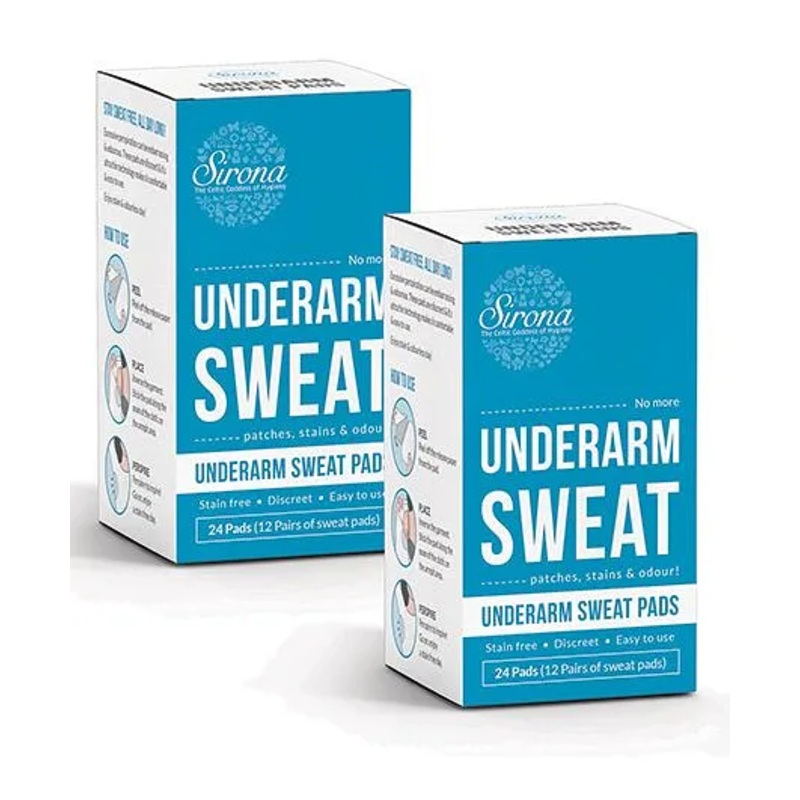Sirona Under Arm Sweat Pads Pack of 2 - 24 Pads Each