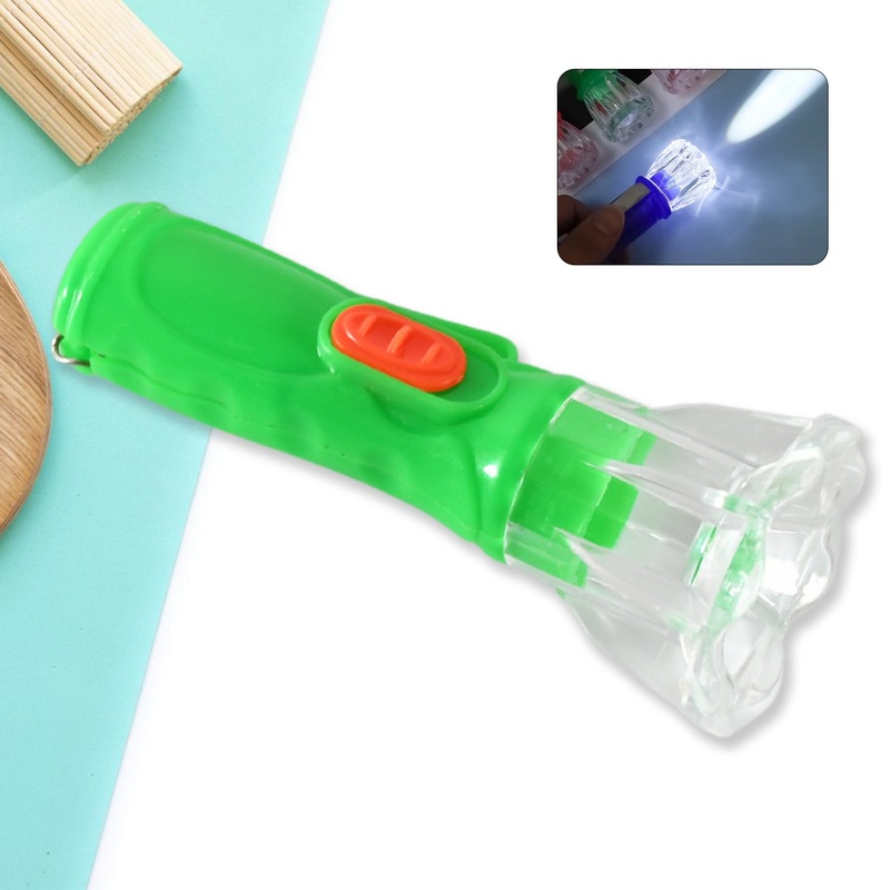 Small Plastic LED Torch  Cute & Handy Pocket Flashlight for Kids (1 Pc)