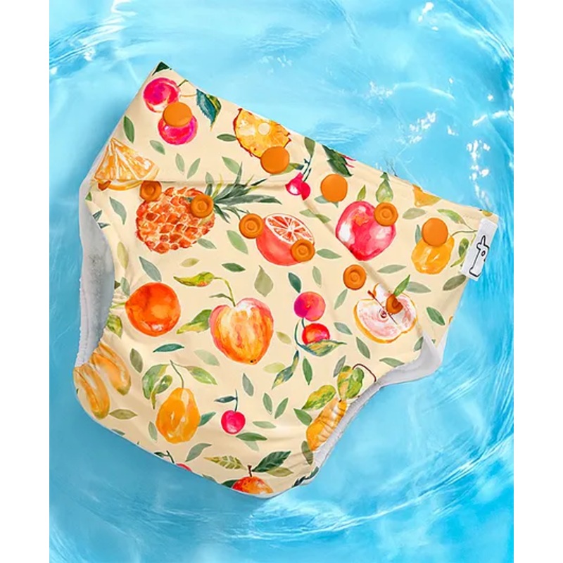 SuperBottoms Swimming Diapers for Babies & Toddlers - Washable, Reusable & Adjustable Swim Diapers | Fruit Burst