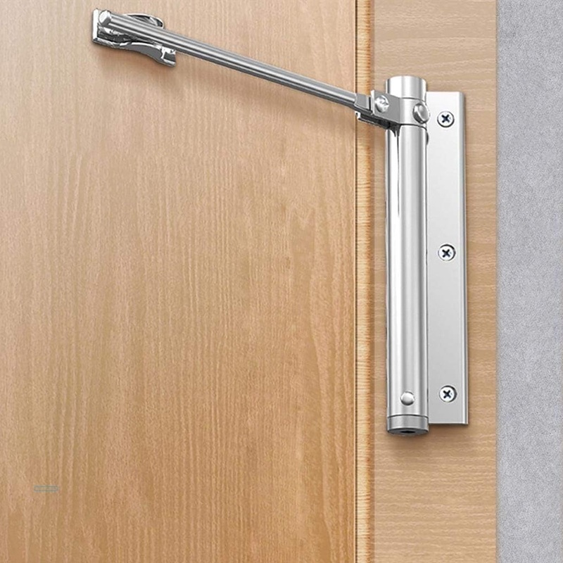 Automatic Door Closer,Spring Door Closer,Adjustable Spring Storm Door Closer, Heavy Duty Safety Spring Door Closer with Allen Key and Screws for Residential Commercial, Soft Closing Door
